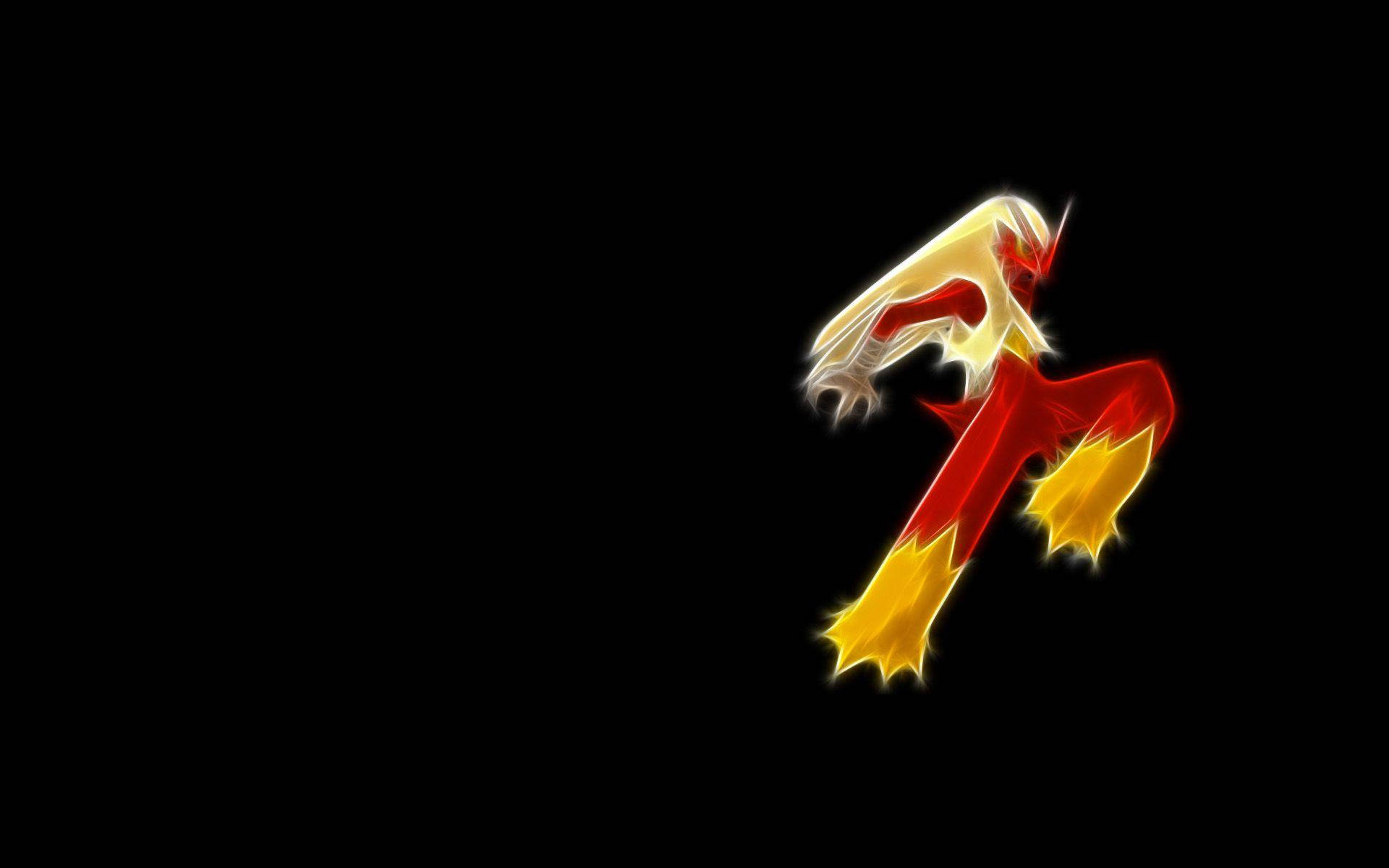 Blaziken, minimalist, black, Full HD Desktop Wallpaper