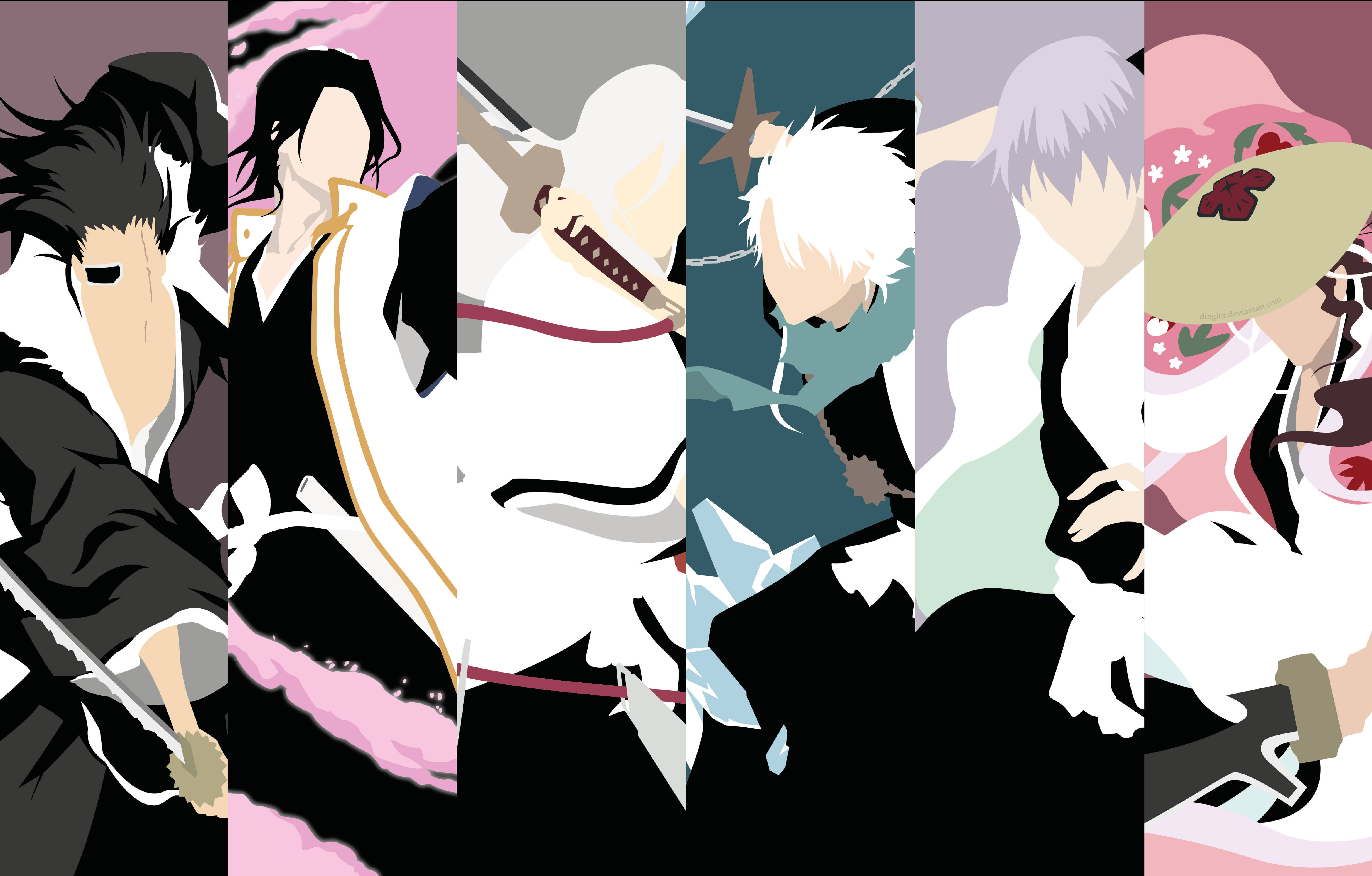 minimalist male shinigami characters, Bleach, 4K Ultra HD, 4K Desktop Wallpaper