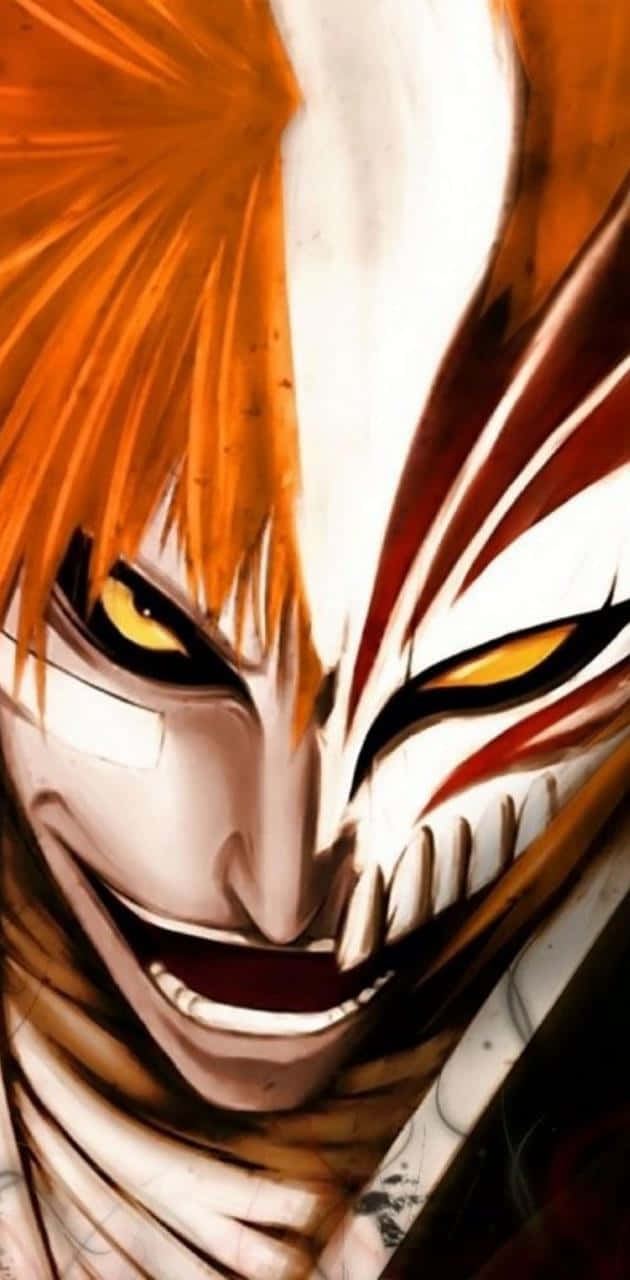 Bleach Hollow, orange-haired warrior, white mask, HD Phone Wallpaper