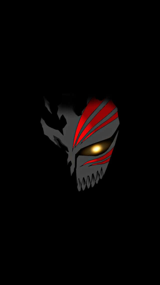 Bleach Hollow, anime skull, glowing yellow eye, SD Phone Wallpaper