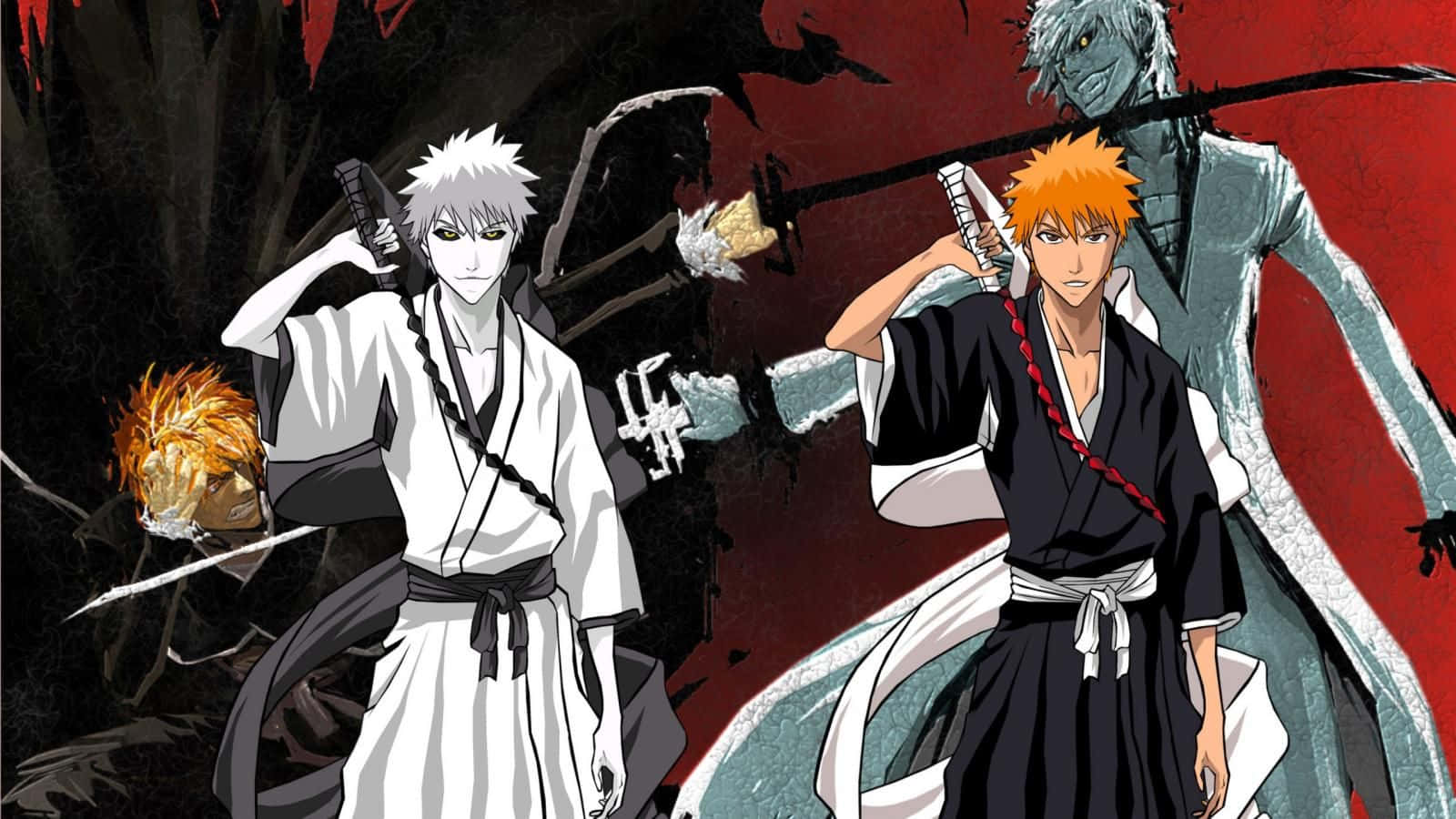 Bleach Hollow, anime warriors, traditional robes, HD Desktop Wallpaper