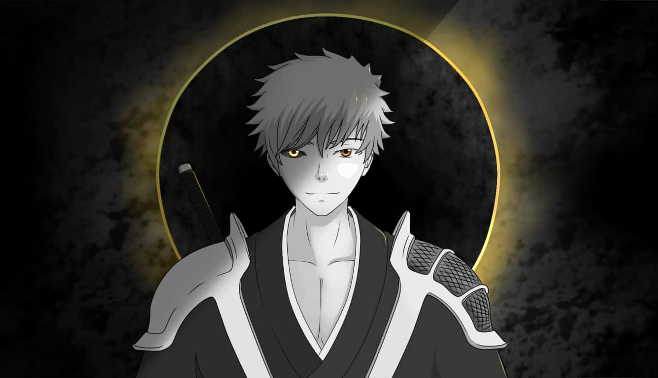 Bleach, gray hair, golden eyes, HD Desktop Wallpaper