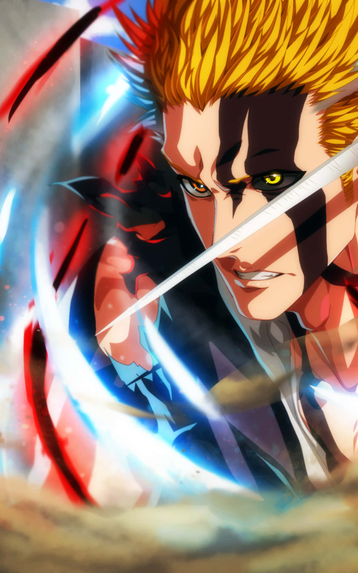 Bleach Hollow, anime warrior, spiky blonde hair, Full HD Phone Wallpaper