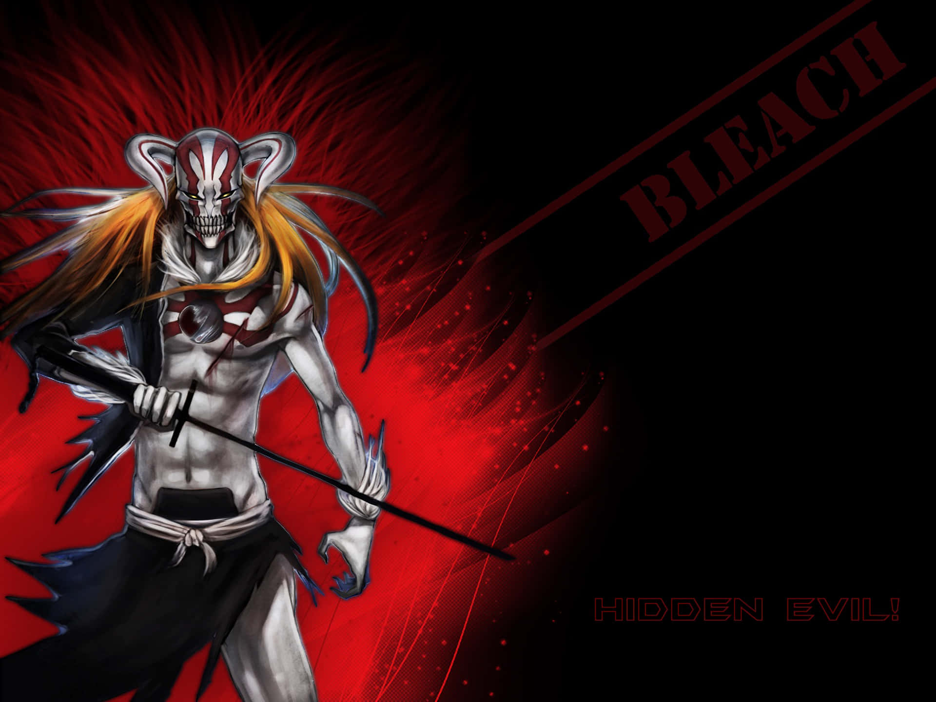 Bleach Hollow, sakura shino, skull mask, Full HD Desktop Wallpaper