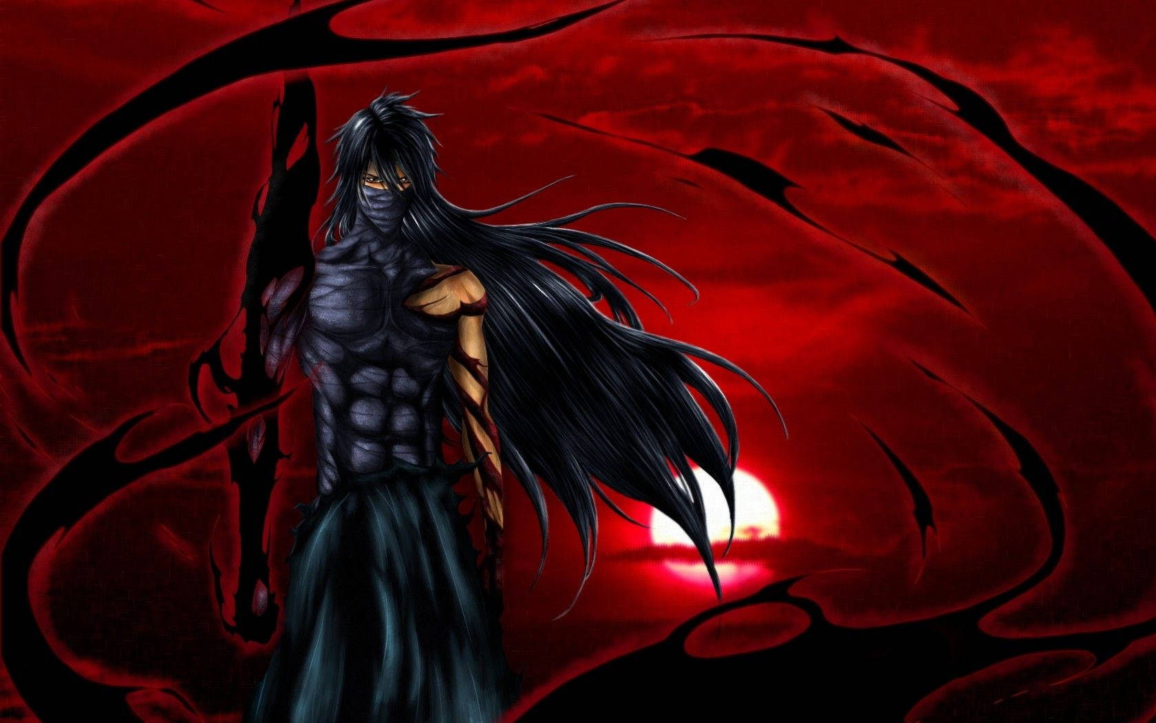 Bleach, Ichigo, red sunset, HD Desktop Wallpaper