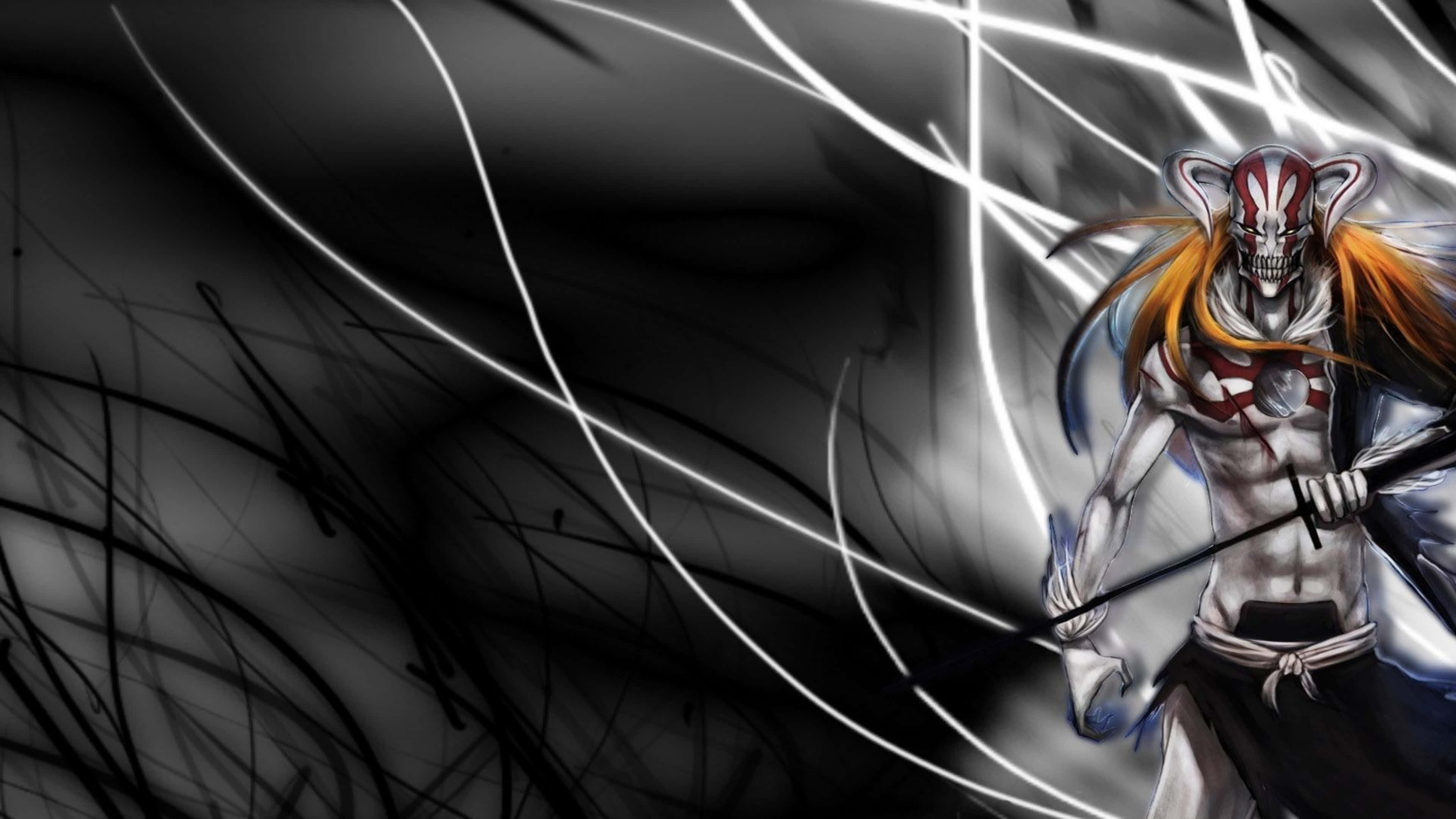 Ichigo, orange hair, skull mask, 4K Desktop Wallpaper