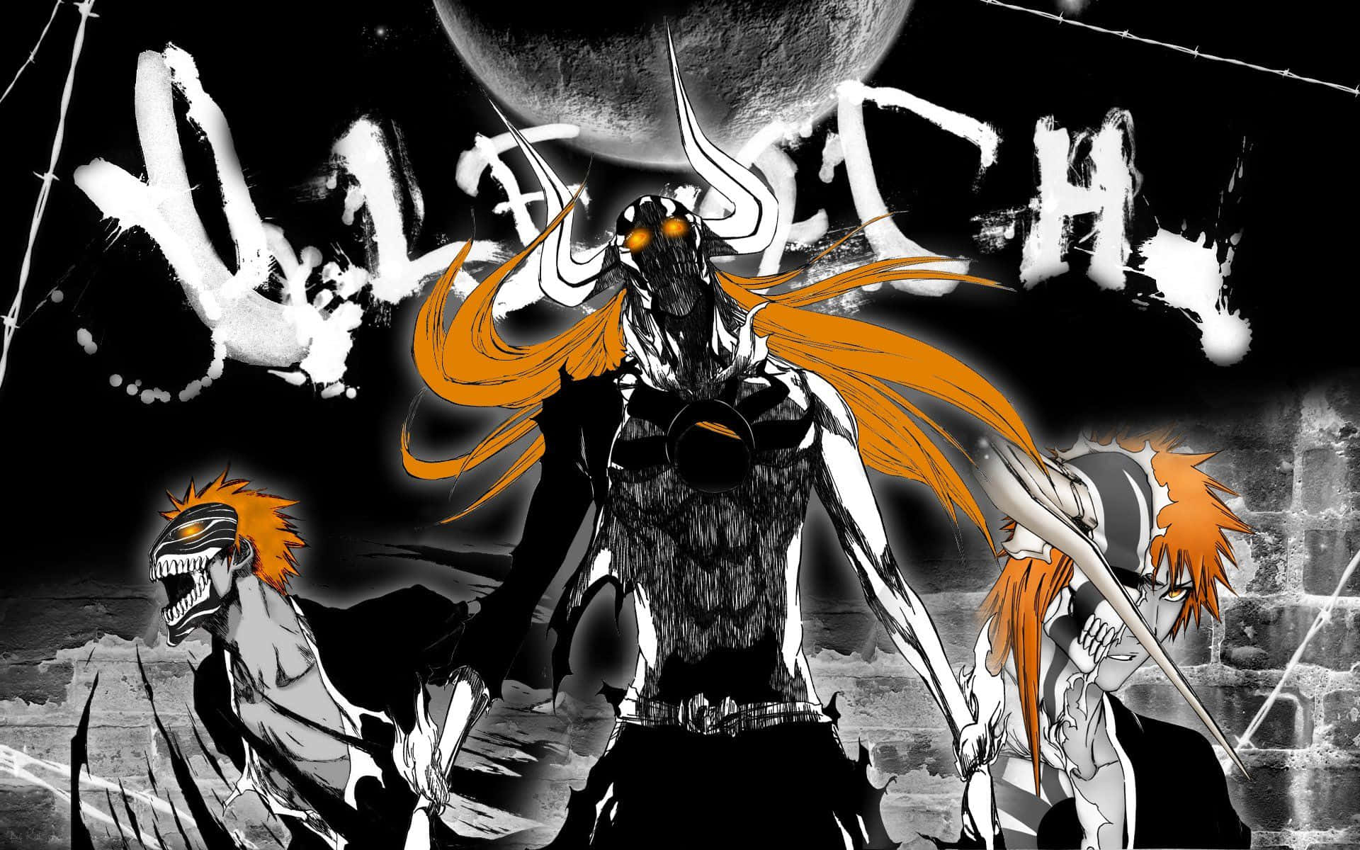Bleach, orange hair, swords, Full HD Desktop Wallpaper