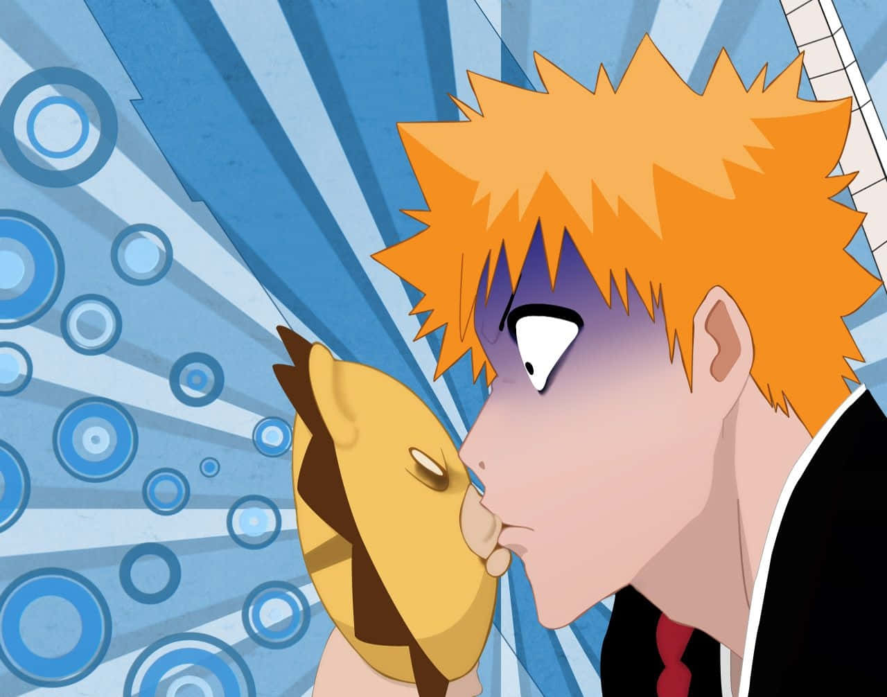 Kon, Bleach, spiky orange hair, HD Desktop Wallpaper