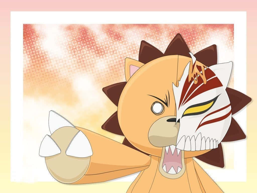 Bleach Kon, anime lion, white and red mask, SD Desktop Wallpaper