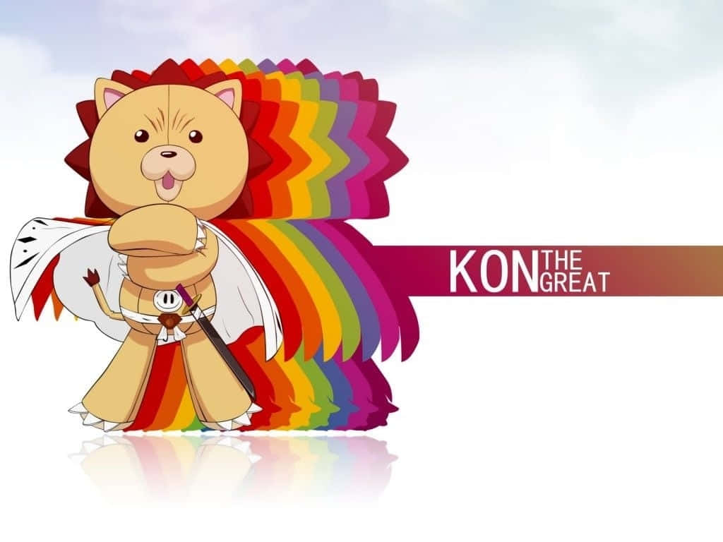 Bleach Kon, rainbow mane, wings, SD Desktop Wallpaper