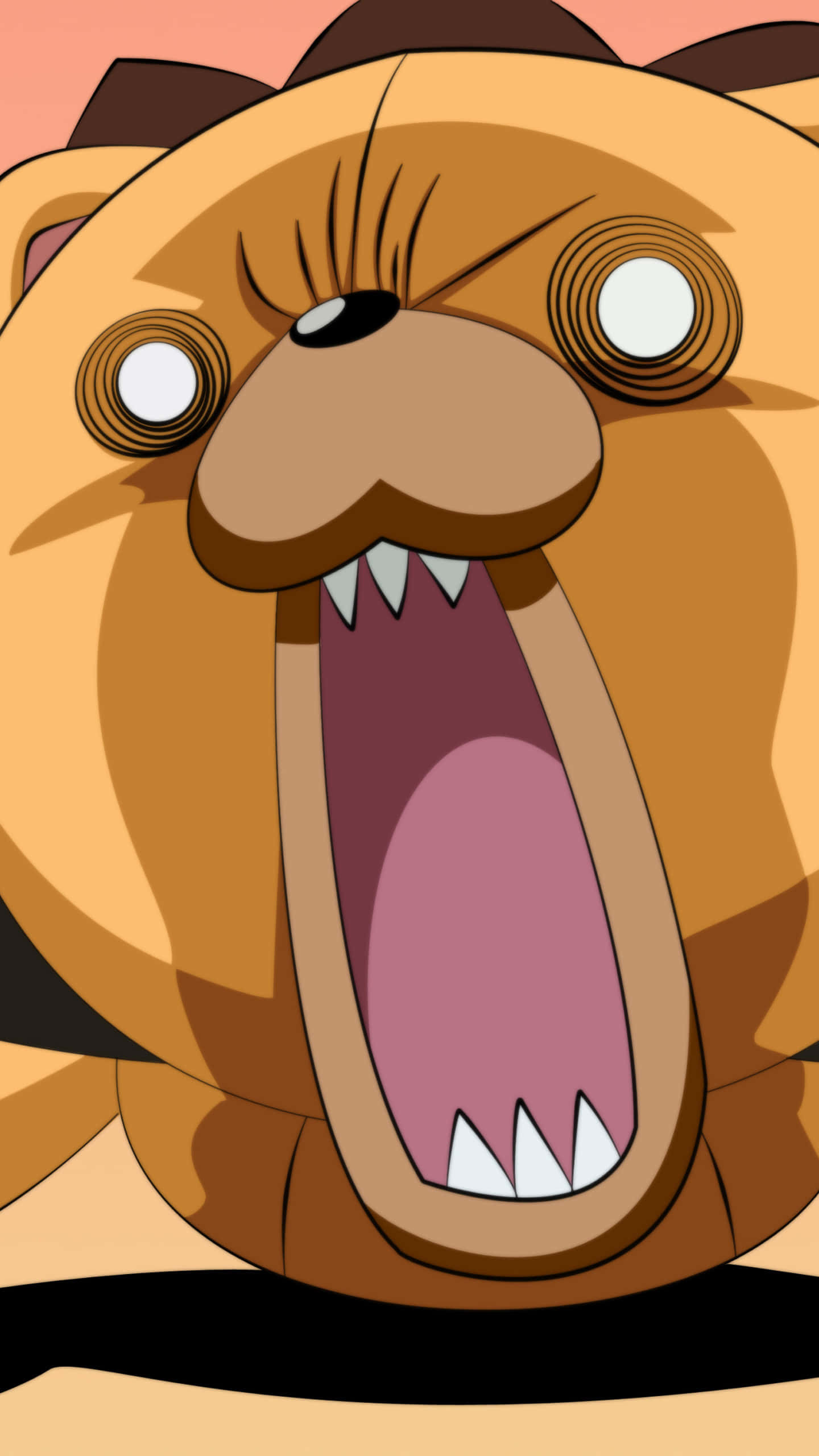 Bleach Kon, cartoon bear, wide eyes, 2K Phone Wallpaper