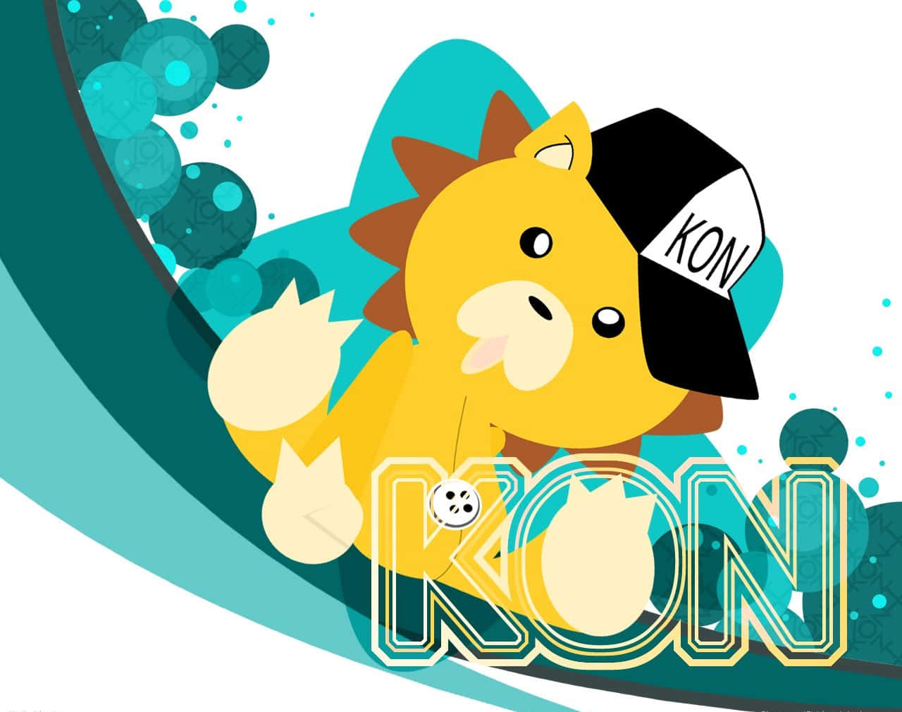 Bleach Kon, yellow cartoon lion, black cap, HD Desktop Wallpaper