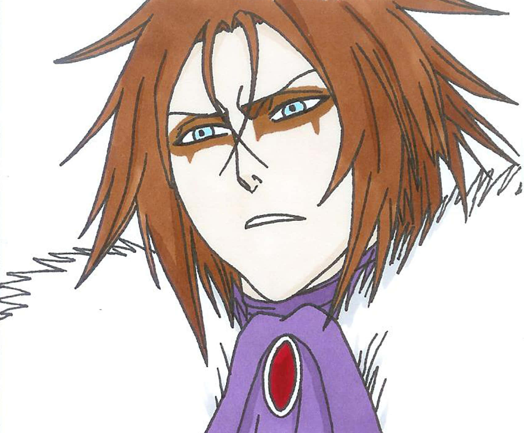 Bleach Muramasa, spiky brown hair, blue eyes, HD Desktop Wallpaper