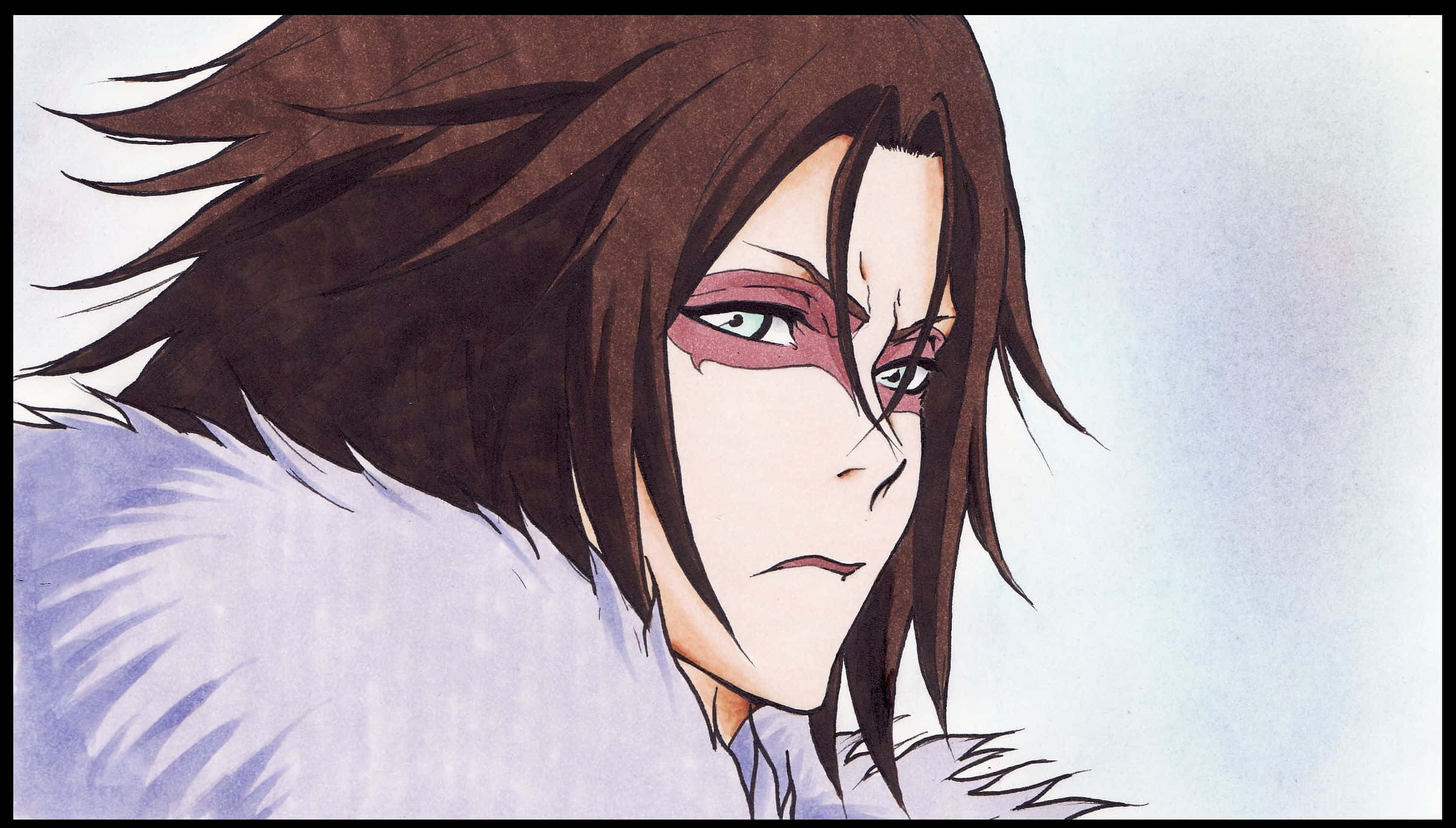 Bleach, Muramasa, white fur collar, Full HD Desktop Wallpaper