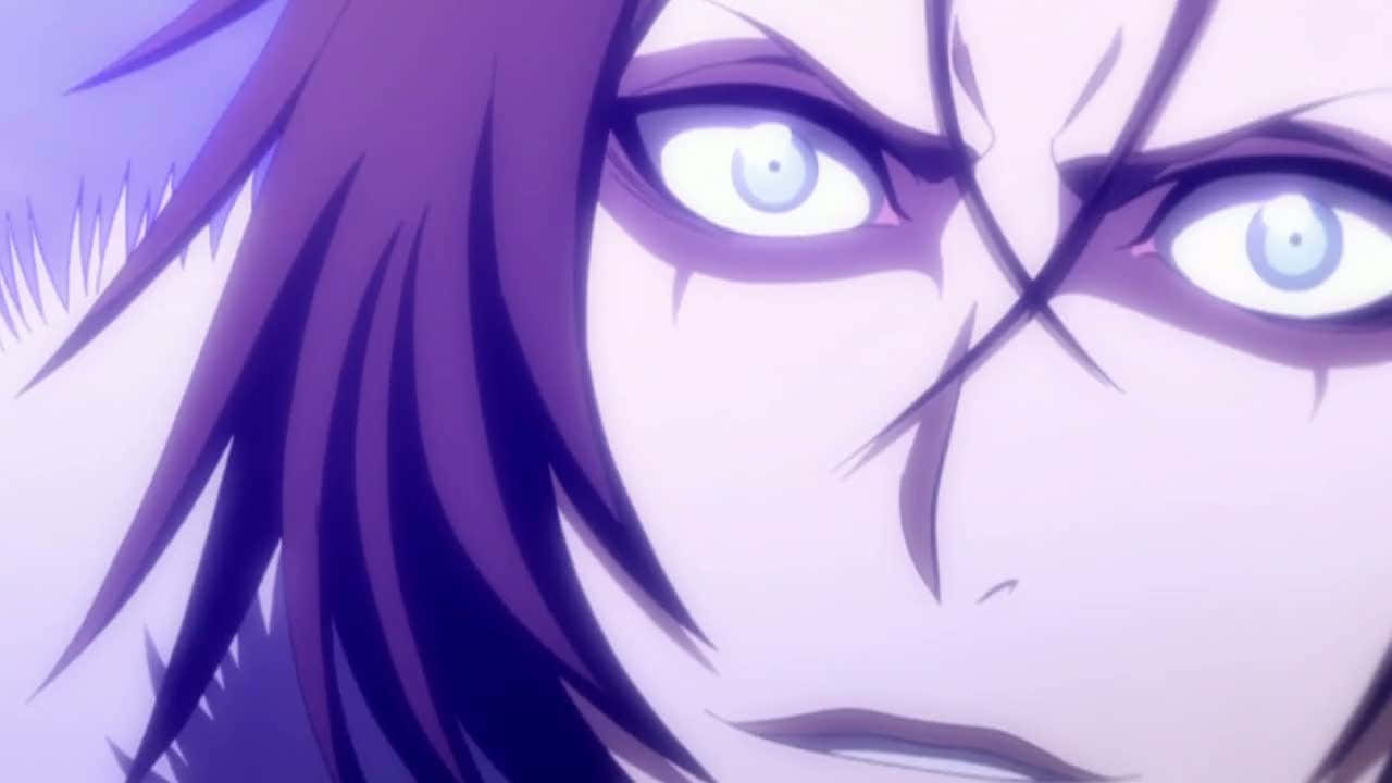 Bleach Muramasa, intense blue eyes, purple hair, HD Desktop Wallpaper