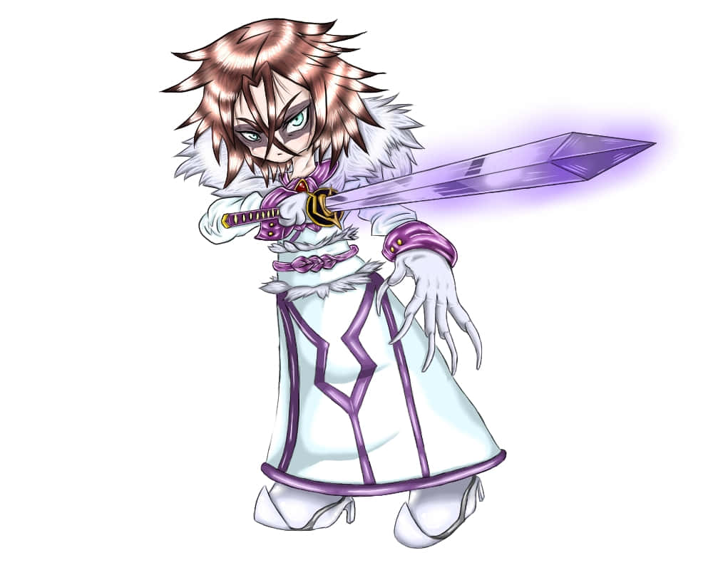 Bleach Muramasa, chibi anime warrior, spiky brown hair, SD Desktop Wallpaper