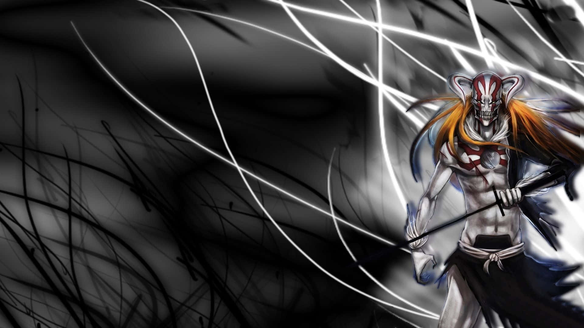 Bleach, demon, masked anime warrior, Full HD Desktop Wallpaper