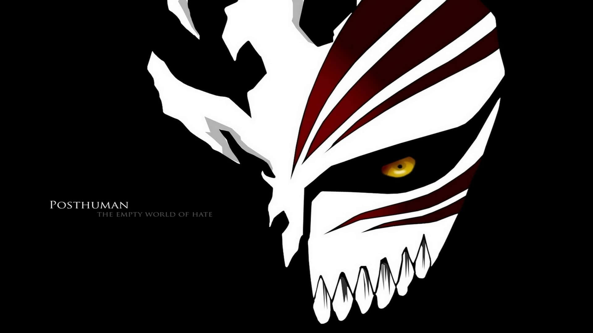 Bleach, PC, white and red striped mask, Full HD Desktop Wallpaper