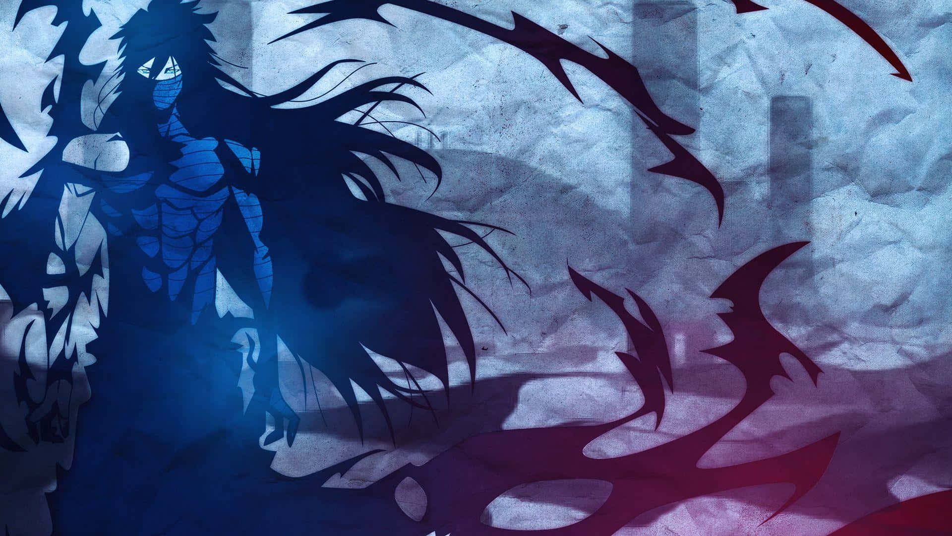 Bleach PC, dark blue anime warrior, long hair, Full HD Desktop Wallpaper