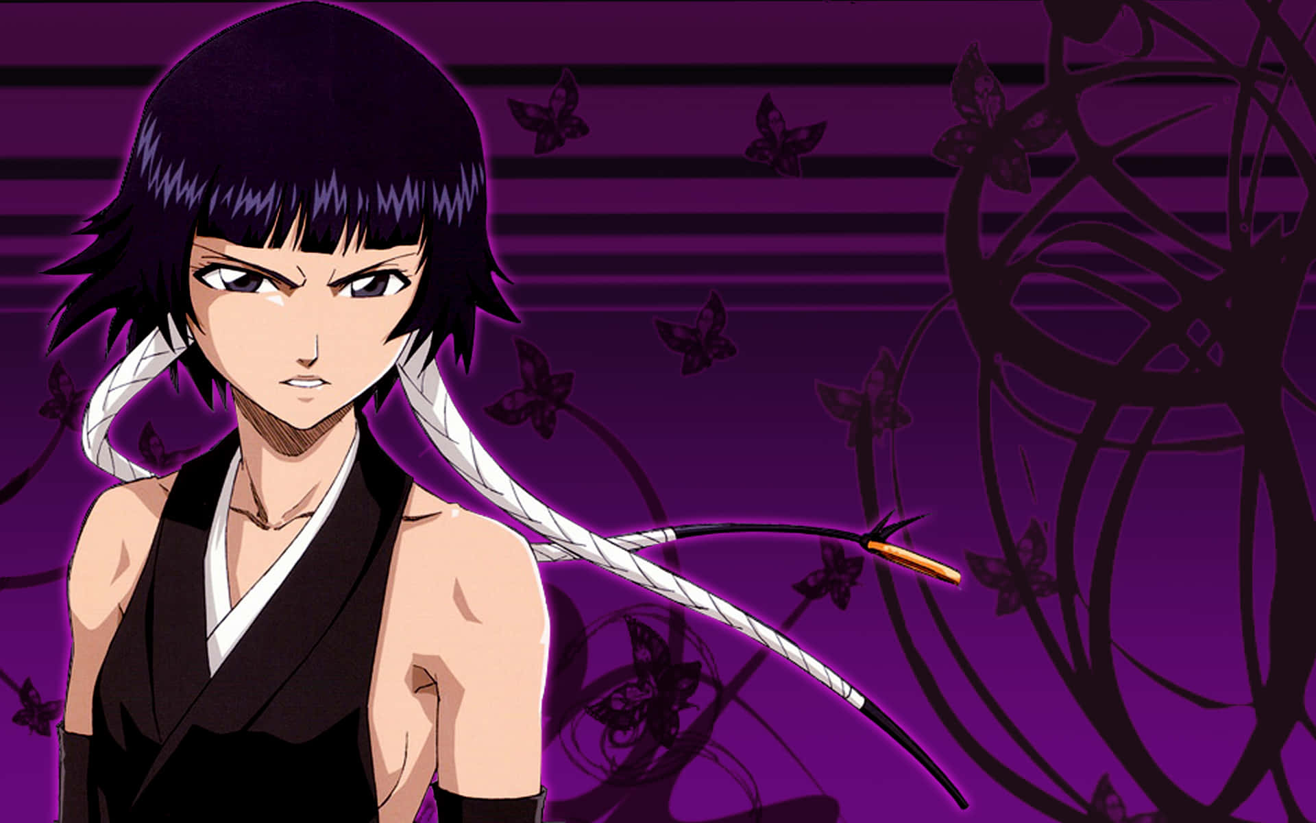 Bleach Phone, black hair, white braids, Full HD Desktop Wallpaper