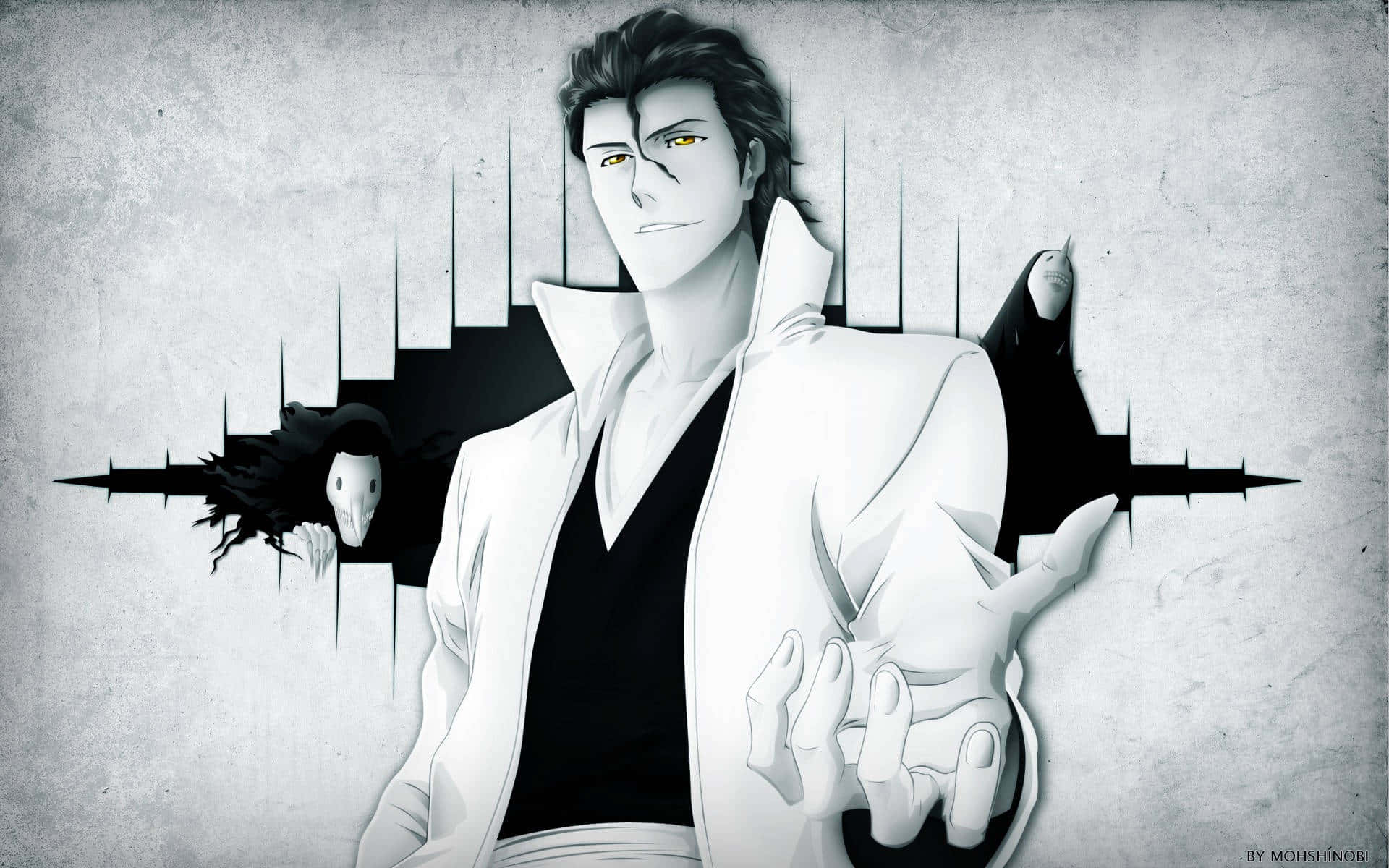 Bleach Phone, anime man, white coat, Full HD Desktop Wallpaper