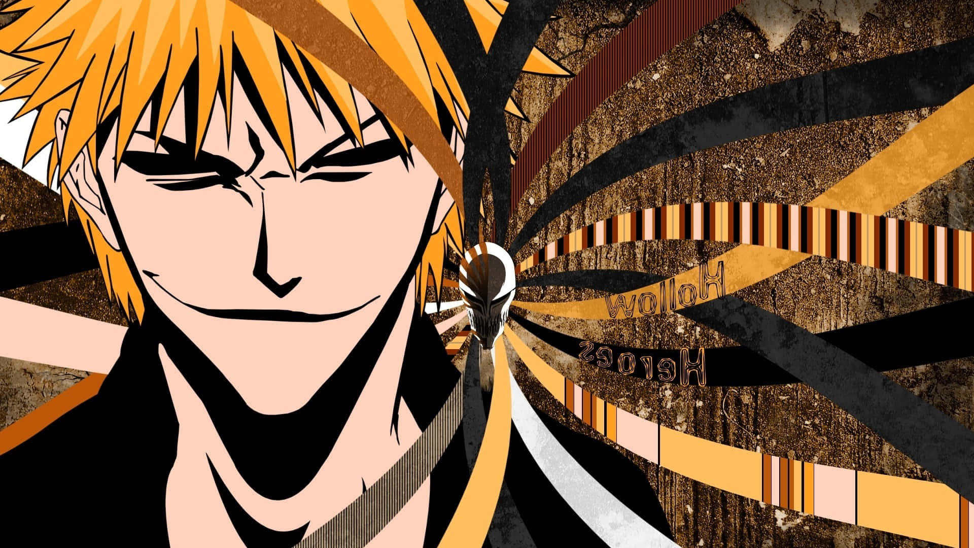 Bleach Phone, spiky orange hair, intense smirk, Full HD Desktop Wallpaper