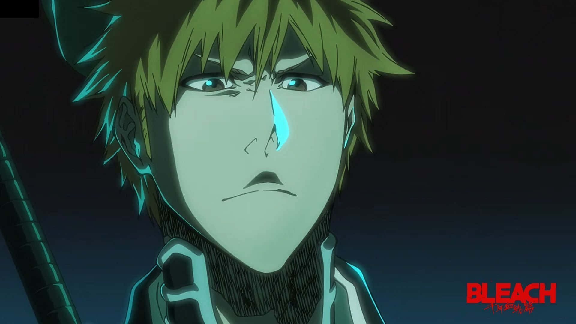 Bleach Thousand-year Blood War Arc, green-haired anime character, teal lighting, Full HD Desktop Wallpaper