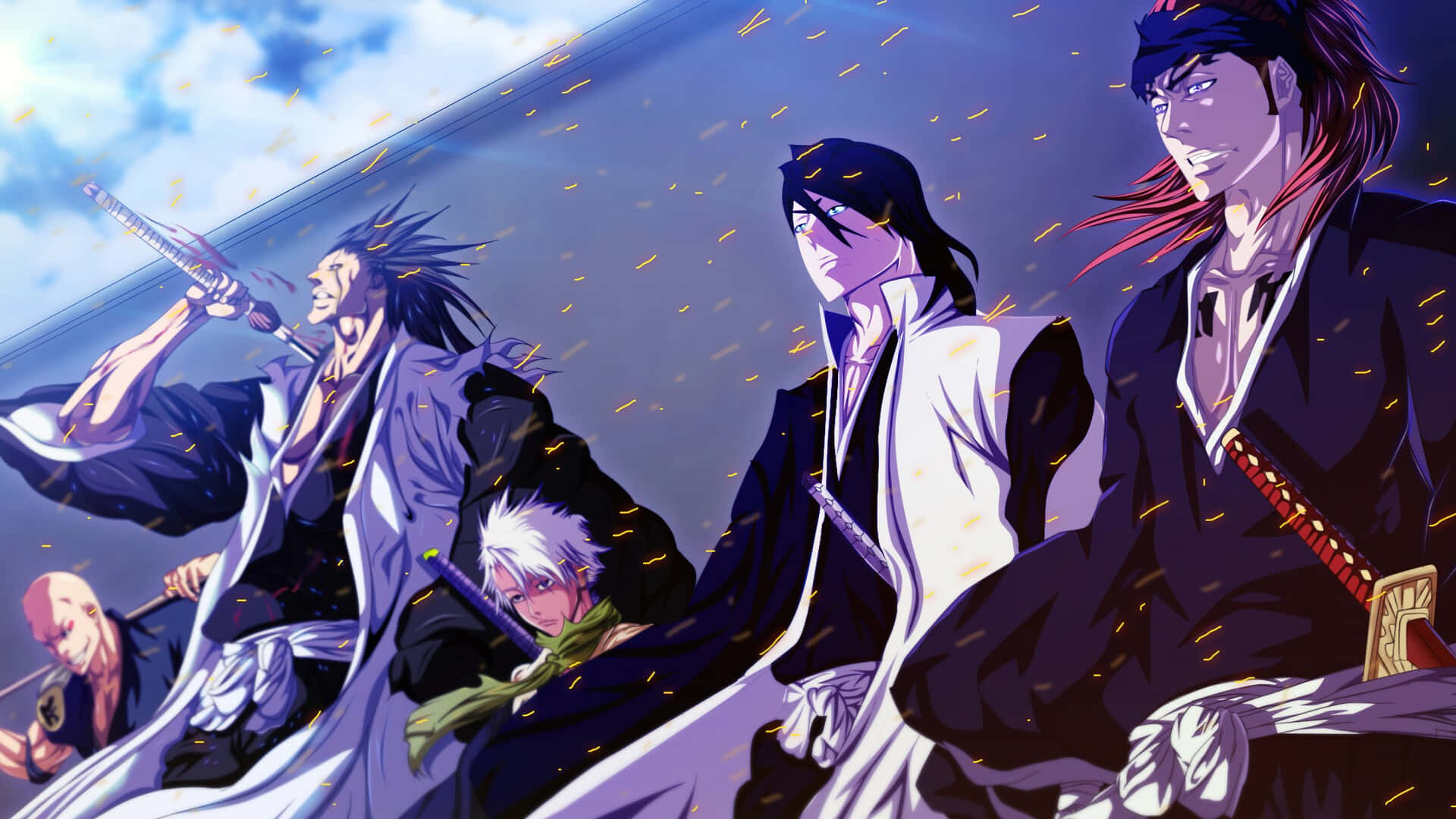 Bleach Thousand-year Blood War Arc, white and black robes, swords, Full HD Desktop Wallpaper
