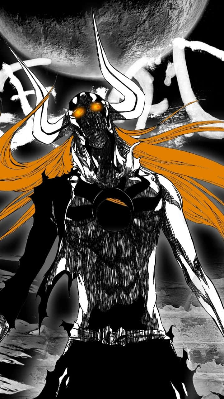 Bleach, orange hair, glowing orange eyes, HD Phone Wallpaper