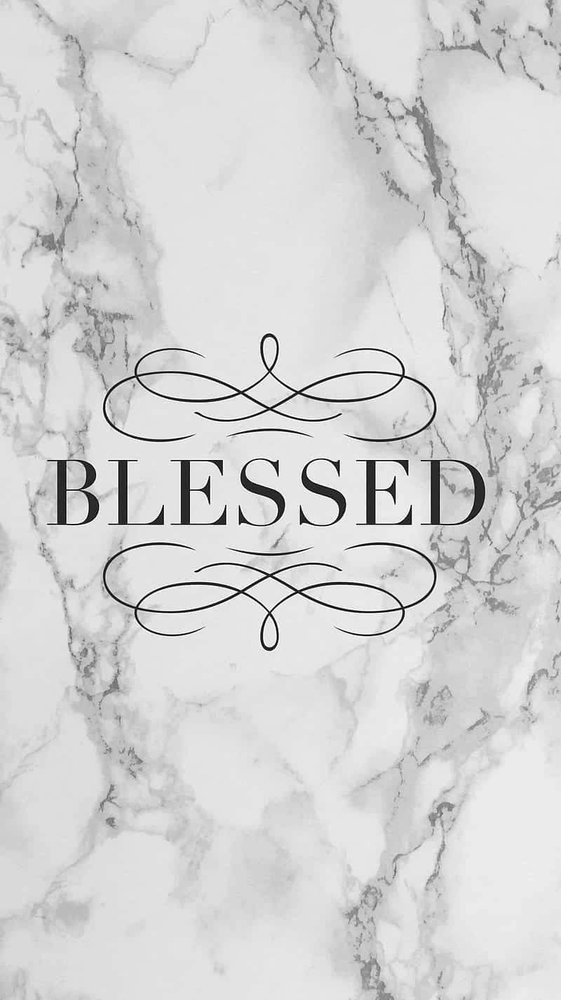 blessed, snow, black script, HD Phone Wallpaper