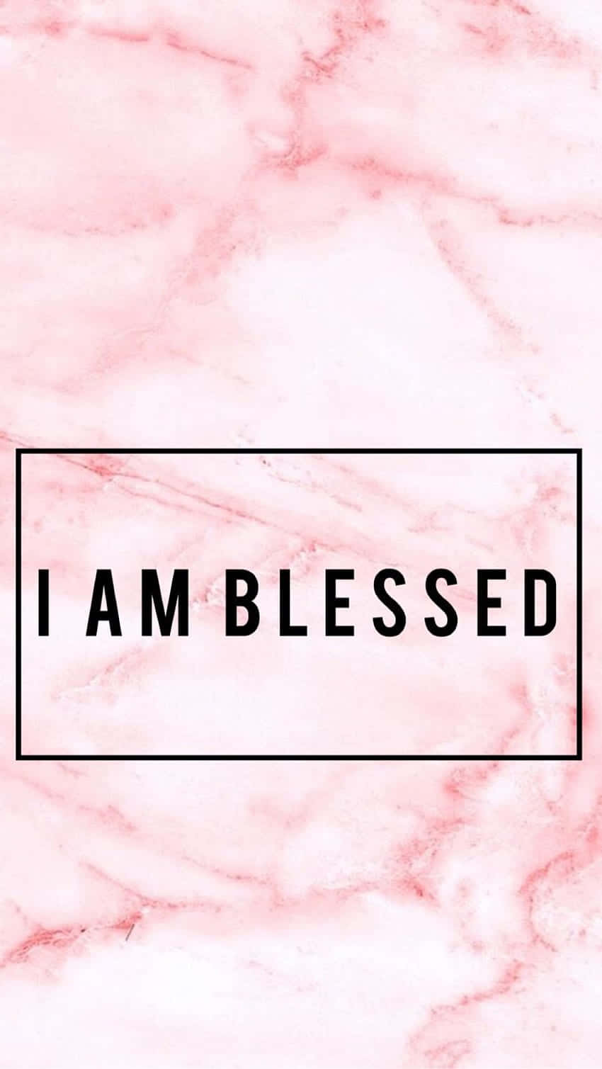 Blessed, red splashes, pink marble background, HD Phone Wallpaper