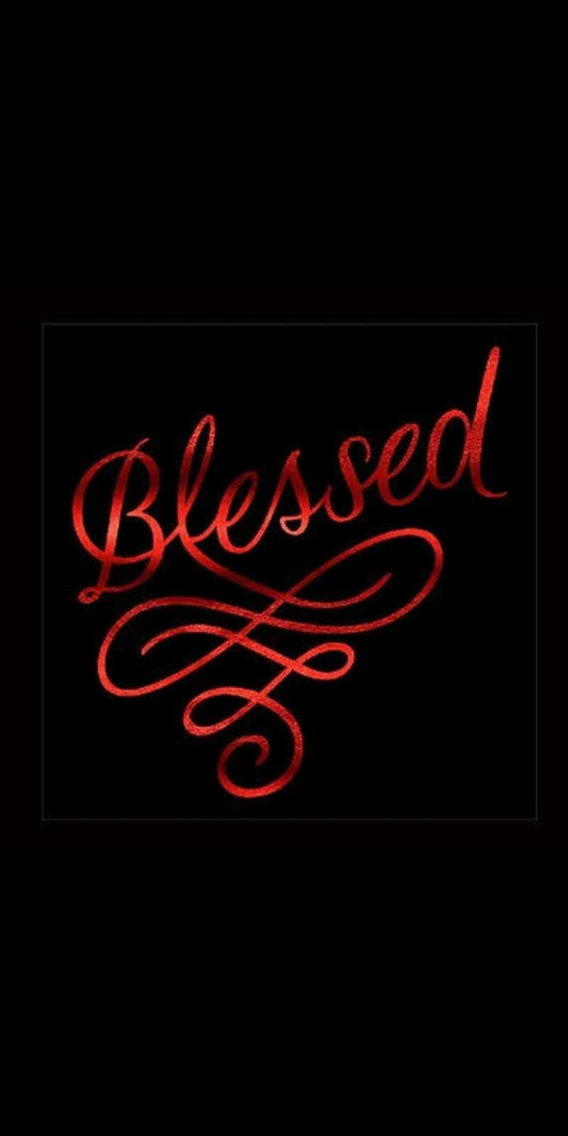 Blessed, shiny red, fiery red cursive script, HD Phone Wallpaper