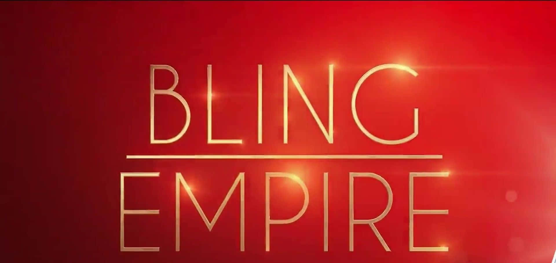 Bling Empire, golden text, radiant red gradient, Full HD Desktop Wallpaper
