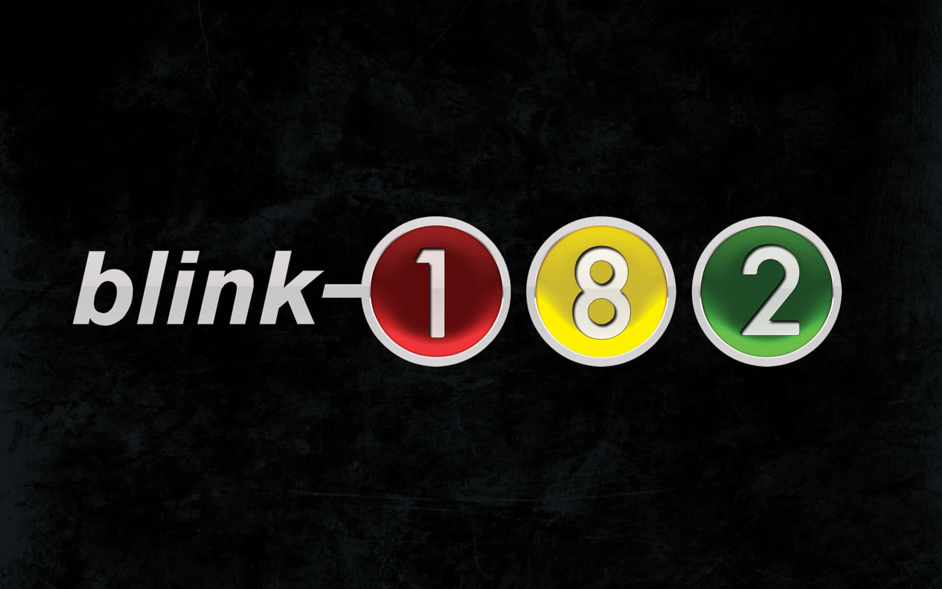Blink-182, white text, red yellow and green circles, Full HD Desktop Wallpaper