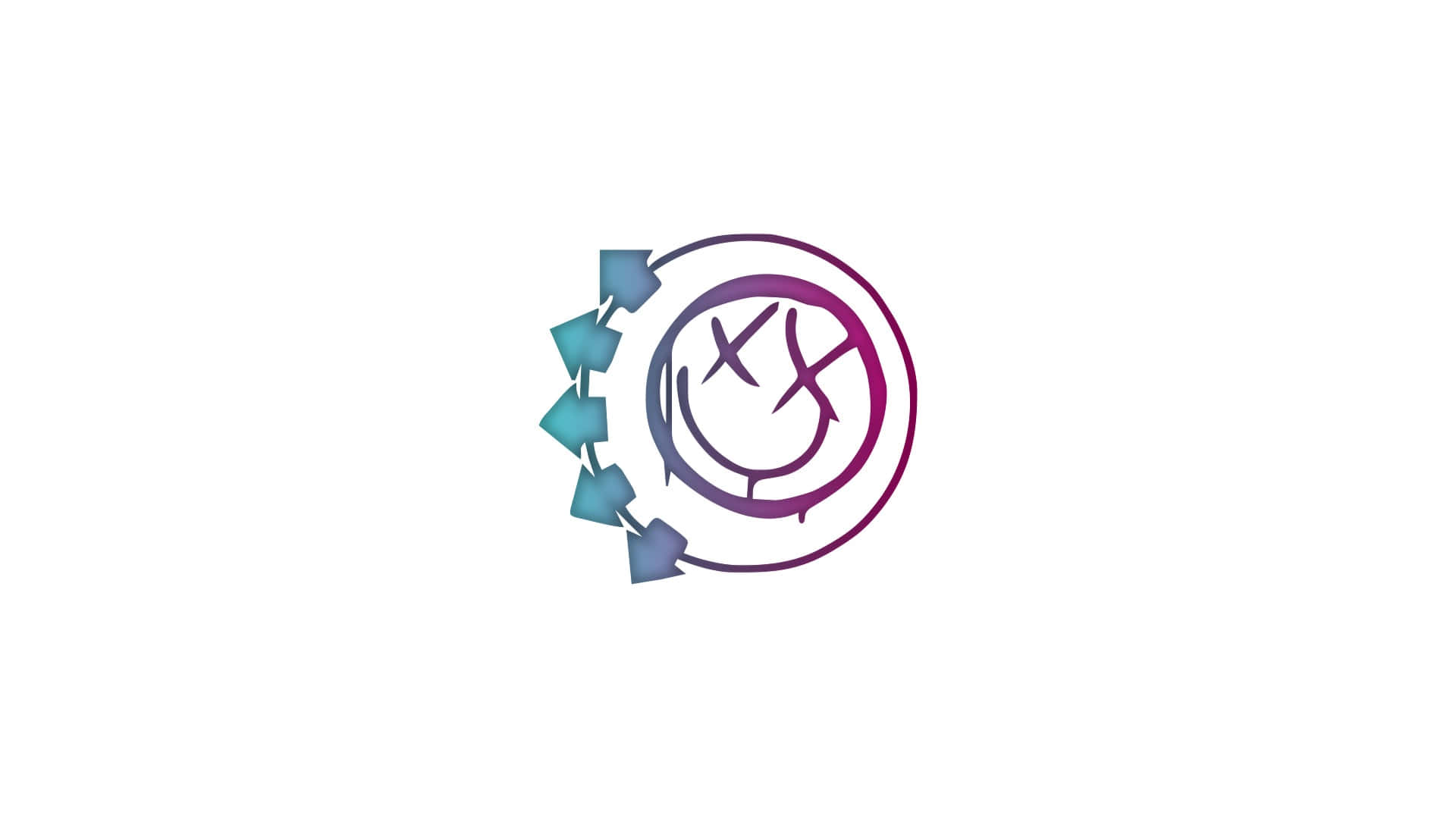 Blink-182, smiley face logo, purple smiley face, Full HD Desktop Wallpaper