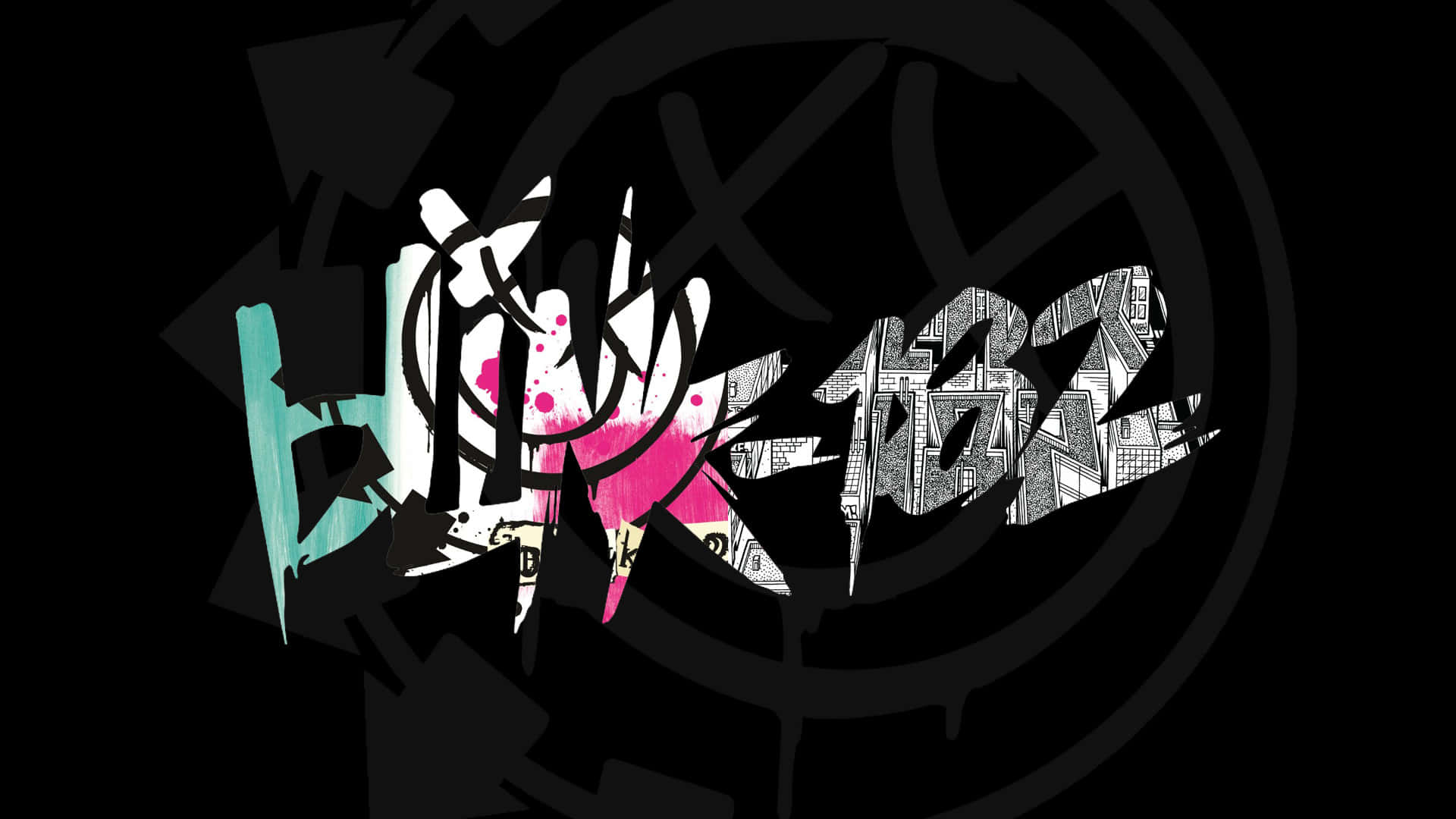 Blink-182, pink, teal, Full HD Desktop Wallpaper