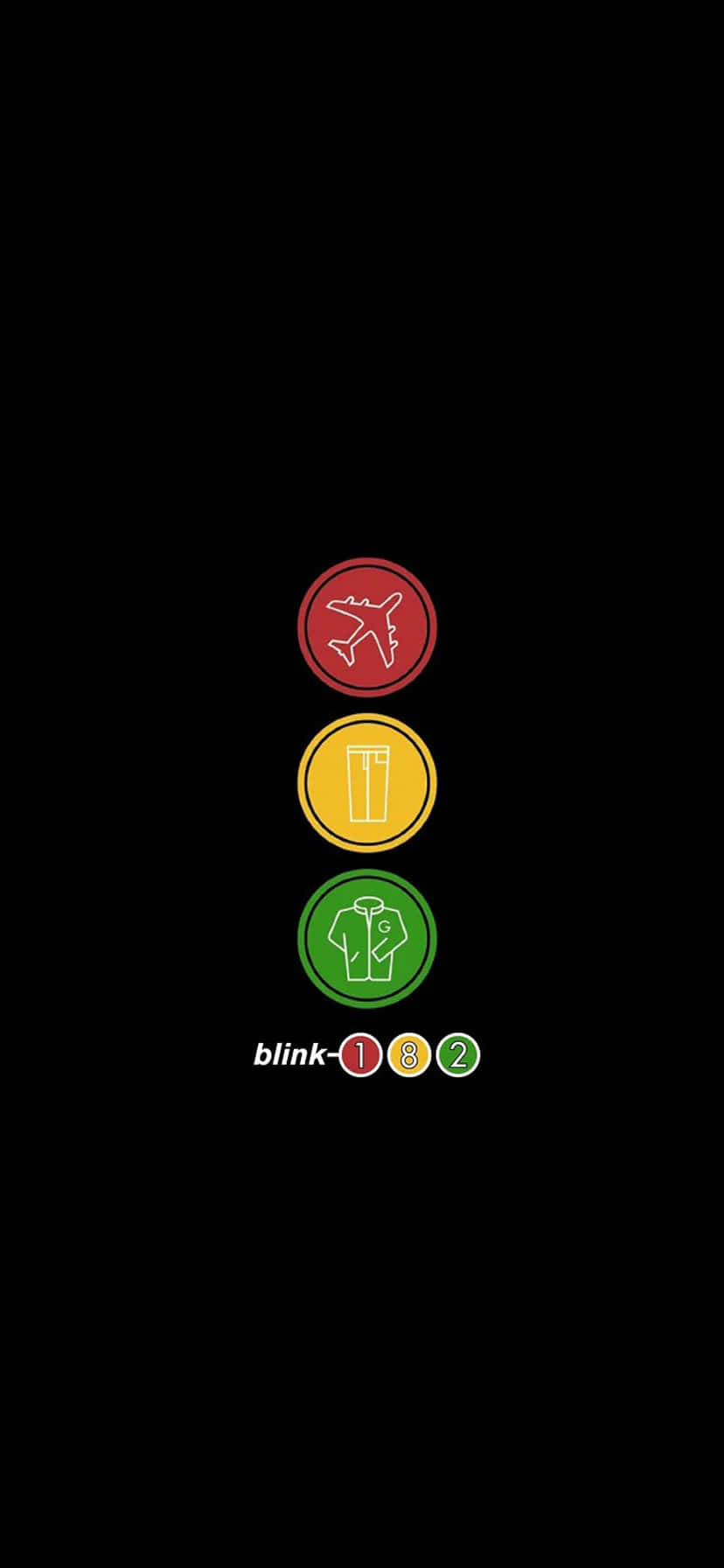 Blink-182, traffic light circles, airplane icon, HD Phone Wallpaper