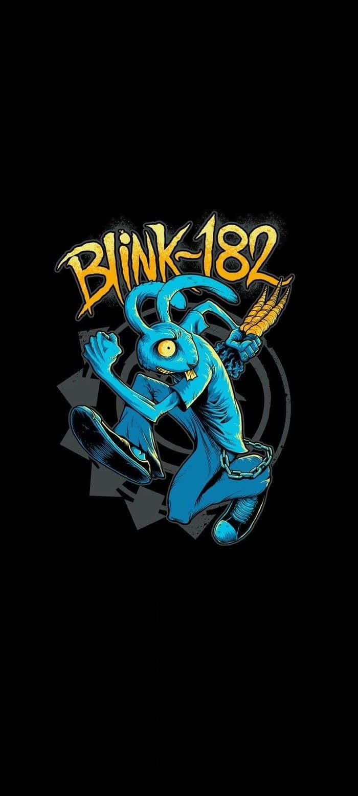 Blink-182, blue cartoon rabbit, corn cob, HD Phone Wallpaper
