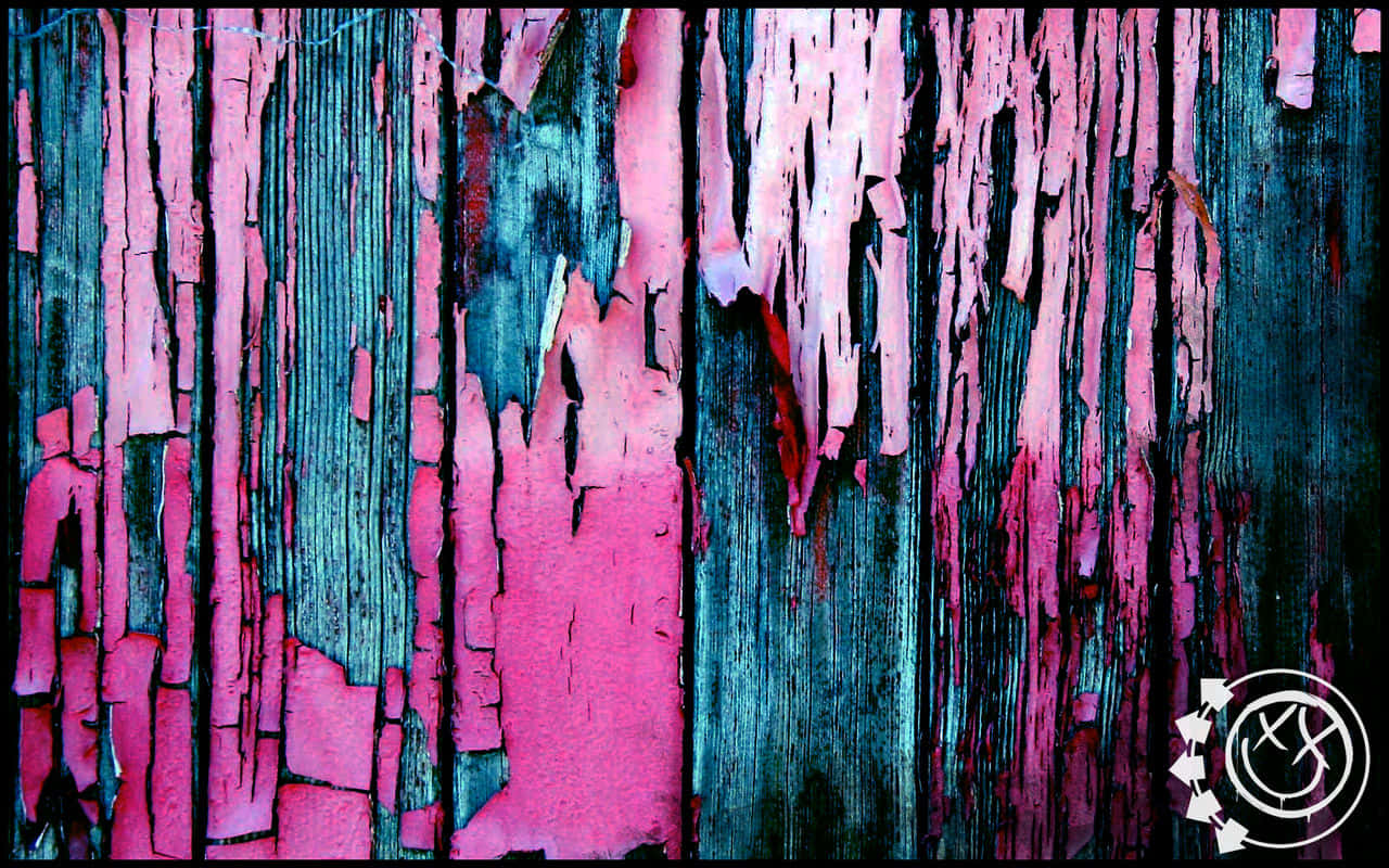 Blink-182, peeling paint texture, pink, HD Desktop Wallpaper