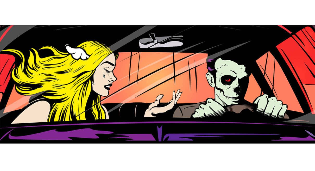 Blink-182, zombie, blonde woman, SD Desktop Wallpaper