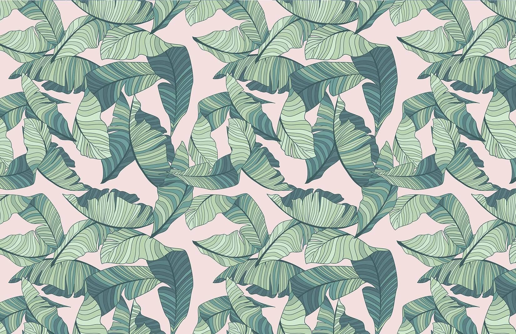 emerald bliss, tropical banana leaves, layered shades of green, HD Desktop Wallpaper