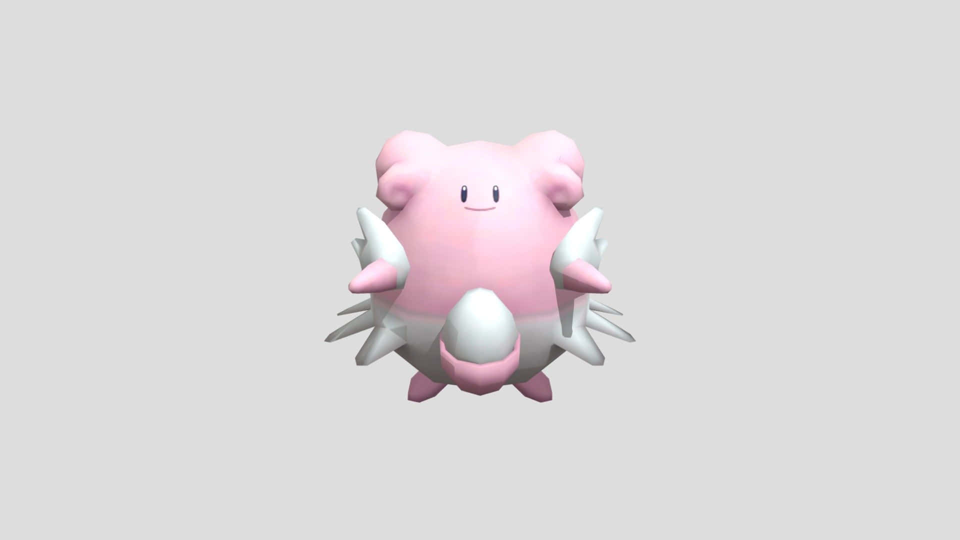 Blissey, pink and white, spiky, Full HD Desktop Wallpaper