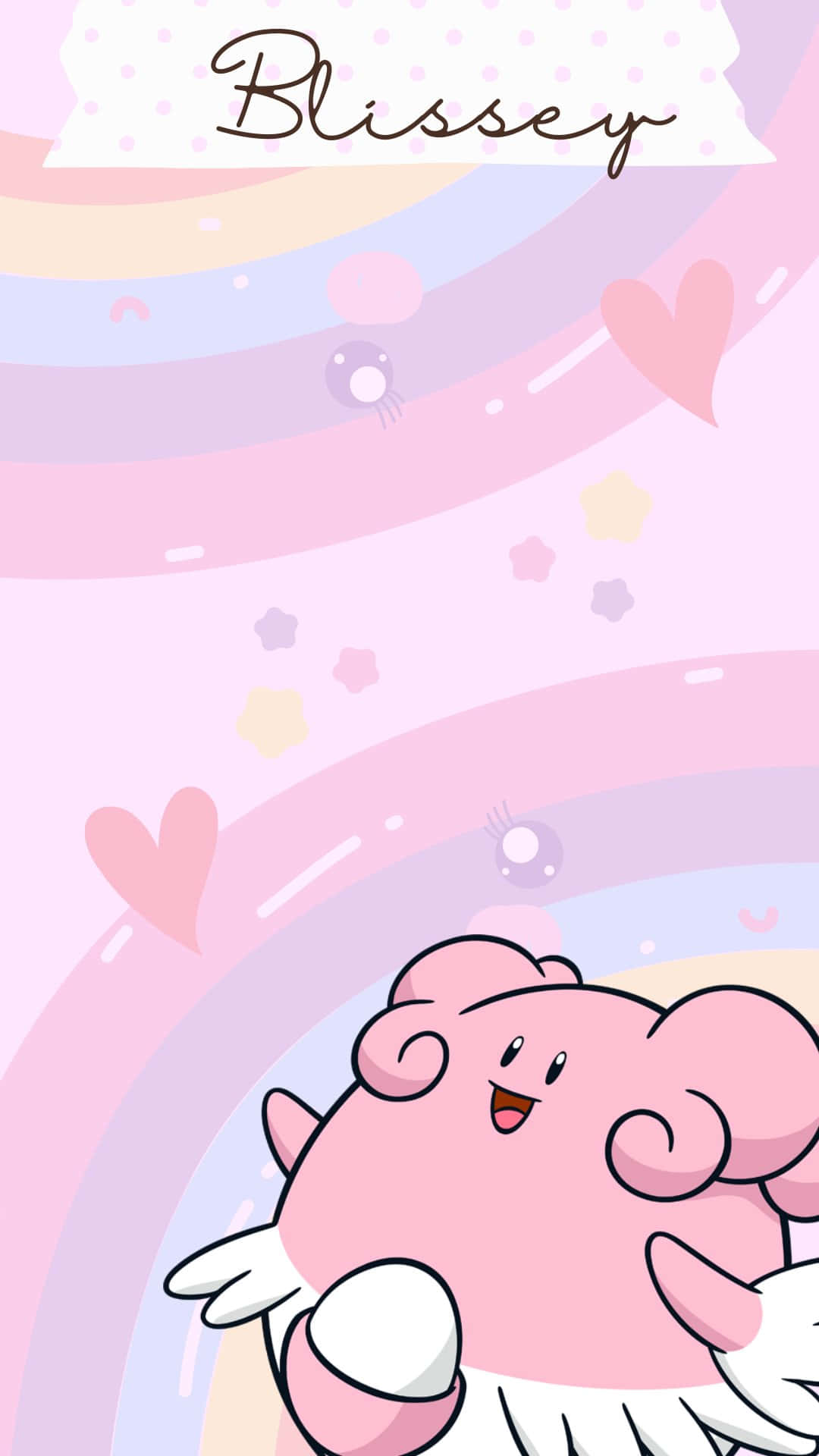 Blissey, pink, white wings, Full HD Phone Wallpaper