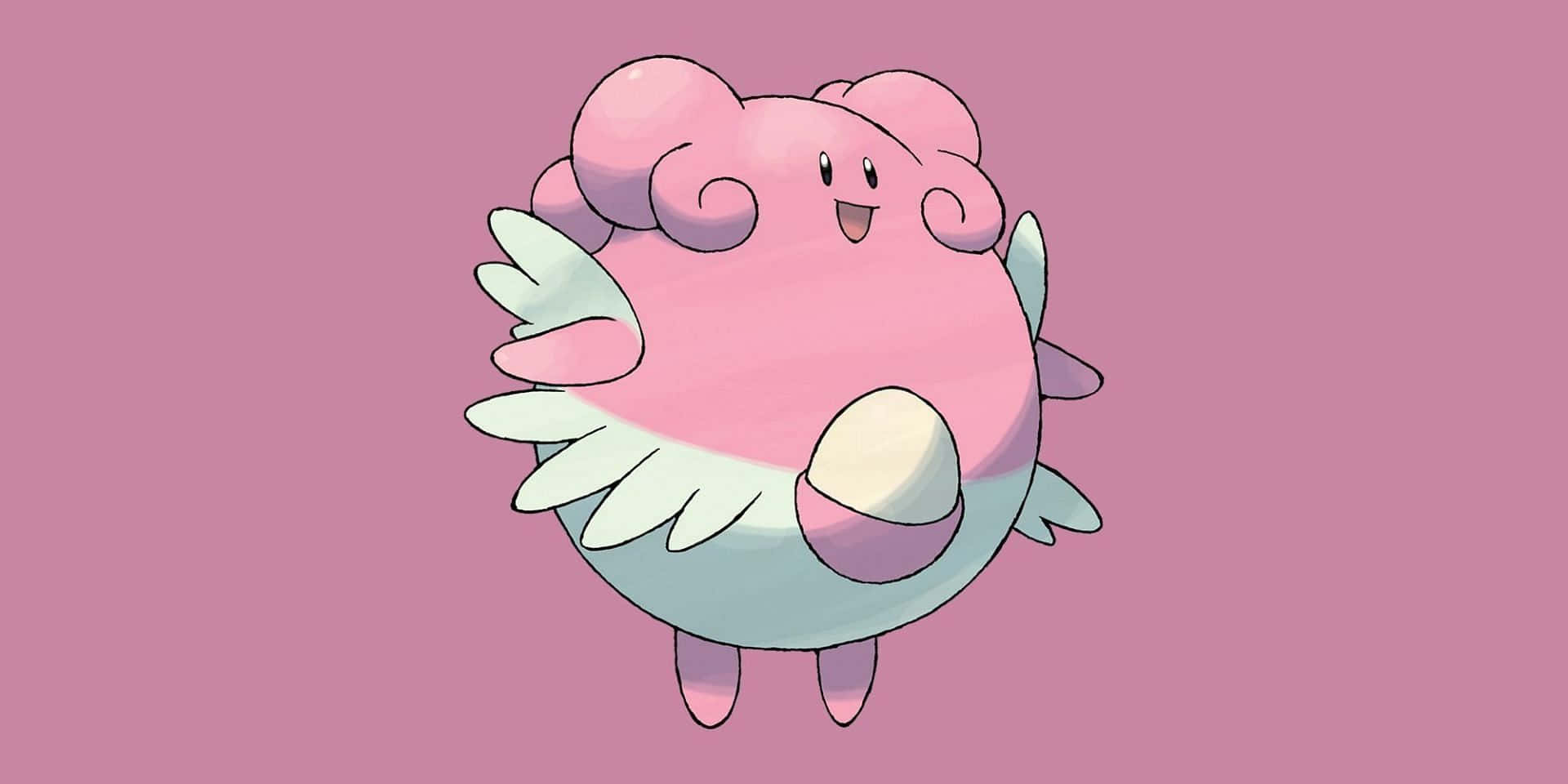Blissey, pink, light blue, Full HD Desktop Wallpaper
