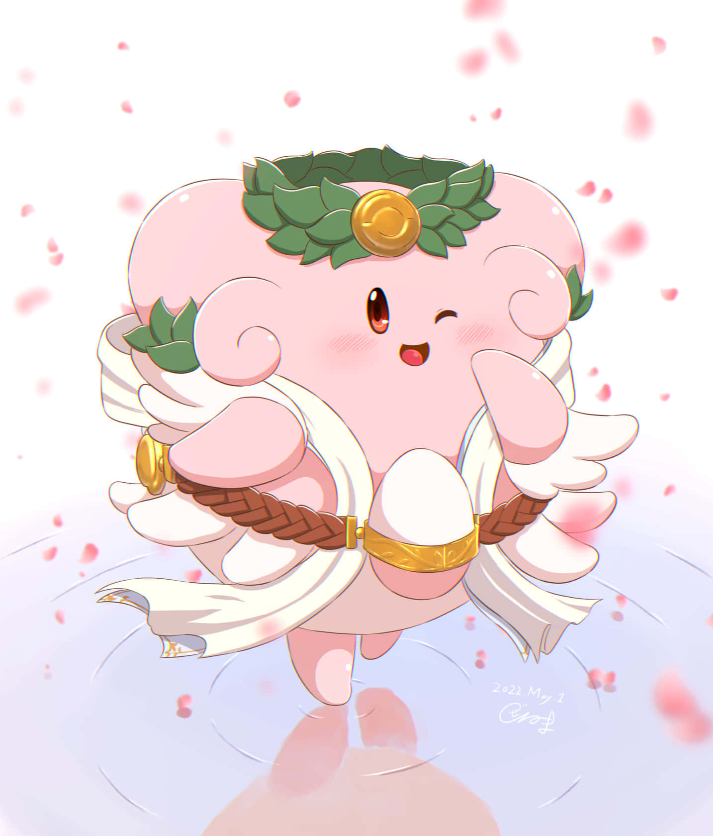 Blissey, angelic robes, wings, HD Phone Wallpaper