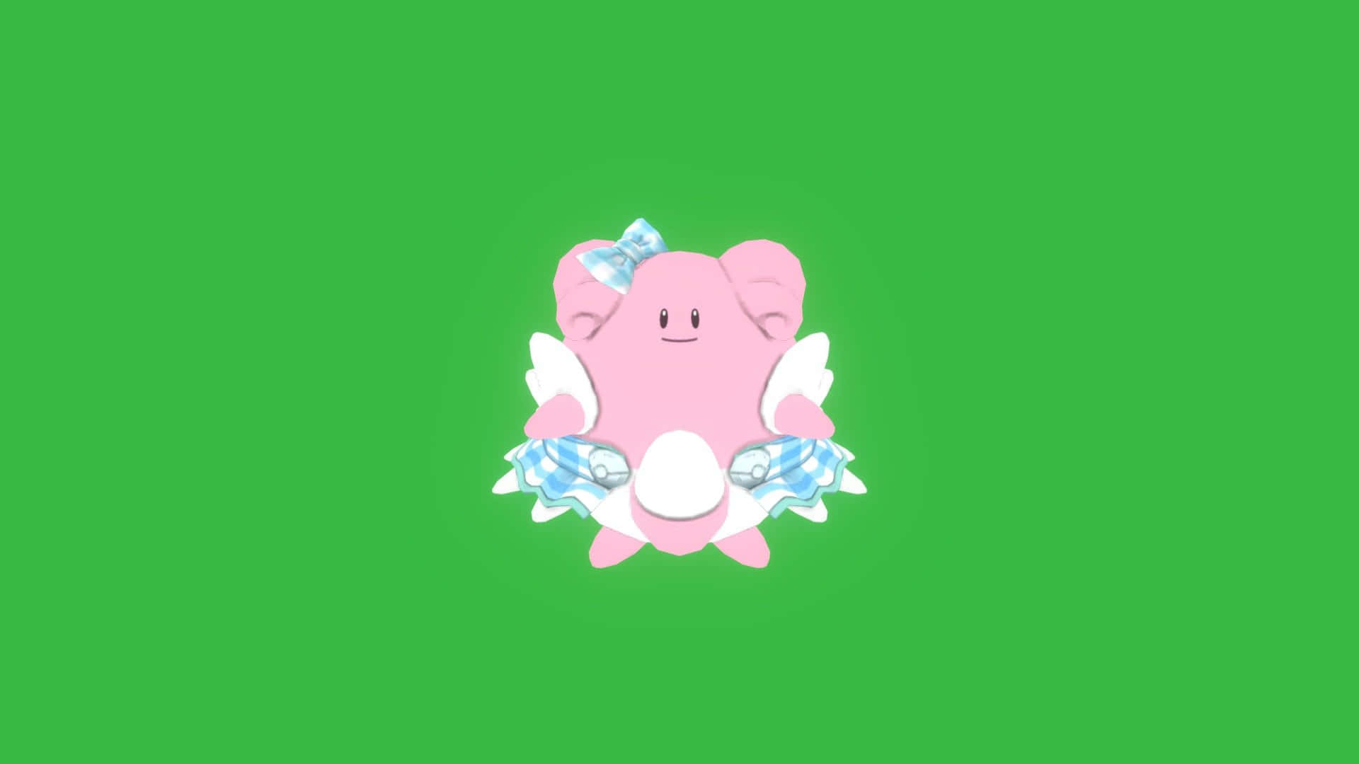 Blissey, girly costume, pink cartoon elephant, Full HD Desktop Wallpaper
