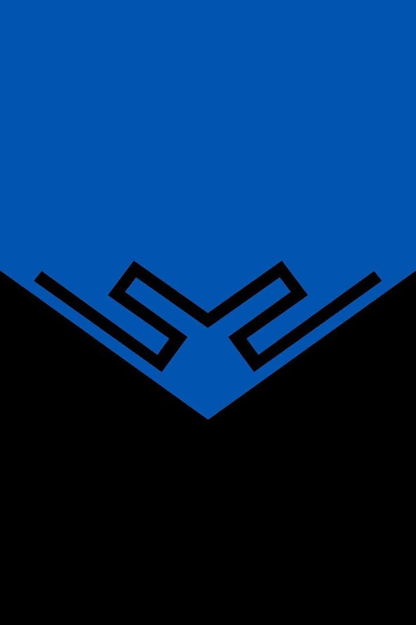 Blue Beetle, blue and black gradient background, black angular shapes, SD Phone Wallpaper