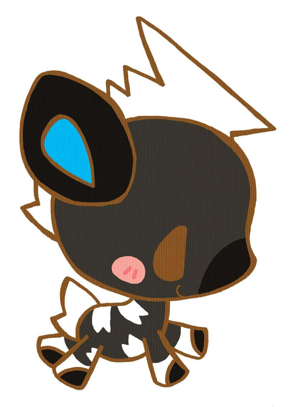 Blitzle, chibi, black and white, HD Phone Wallpaper