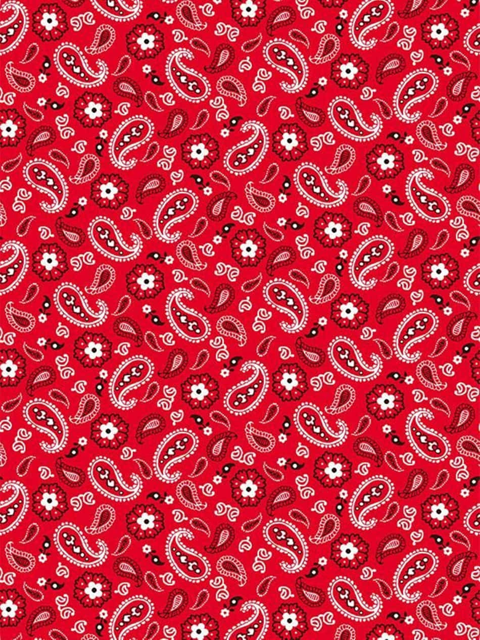 red paisley pattern, white flowers, black paisley floral patterns, SD Phone Wallpaper