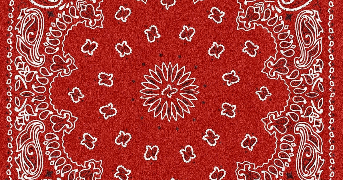 Blood Gang, red bandanna, white paisley, SD Desktop Wallpaper
